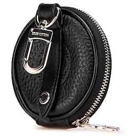 Louis Vuitton-Louis Vuitton Black Taurillon Shadow Keychain Pouch-Black