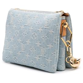 Louis Vuitton-Louis Vuitton Blue Monogram Denim Coussin BB-Blue,Other