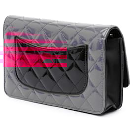 Chanel-Chanel Pink CC Quilted Patent Wallet on Chain-Pink,Other