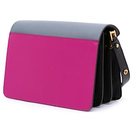 Marni-Marni Pink Tricolor Leather Trunk Crossbody-Pink,Other,Light blue