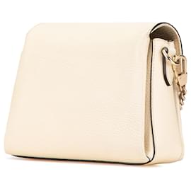 Gucci-Gucci White Small Dollar Calfskin Interlocking G Crossbody-White,Cream