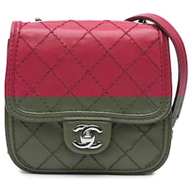 Chanel-Chanel Pink Mini Stitched Calfskin Citizen Flap-Pink,Other
