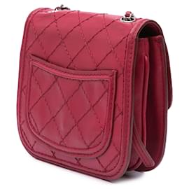 Chanel-Chanel Pink Mini Stitched Calfskin Citizen Flap-Pink,Other