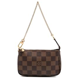 Louis Vuitton-Louis Vuitton Brown Damier Ebene Mini Pochette Accessoires-Brown