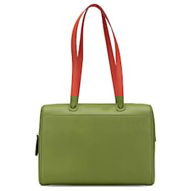 Chanel-Chanel Orange Grained Calfskin Tote-Orange