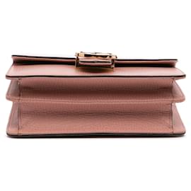 Gucci-Gucci Pink Small Dollar Calfskin Interlocking G Crossbody-Pink