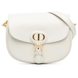 Dior-Dior White Medium Leather Bobby Crossbody-White