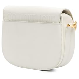 Dior-Dior White Medium Leather Bobby Crossbody-White