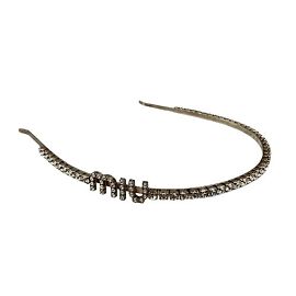Miu Miu MIU 5JH081 Fascia per Capelli con Strass Argento
