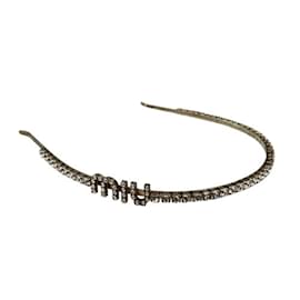 Miu Miu-Miu Miu MIU 5JH081 Headband with Rhinestones-Silvery