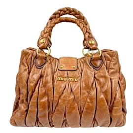 Miu Miu-Miu Miu Brown Leather Handbag-Brown