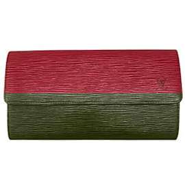 Louis Vuitton-Louis Vuitton Epi Portemonnay Credit Wallet-Red