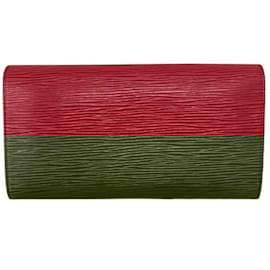Louis Vuitton-Louis Vuitton Epi Portemonnay Credit Wallet-Red
