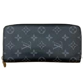 Louis Vuitton-Louis Vuitton Monogram Eclipse Zippy Wallet-Black,Monogram
