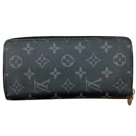 Louis Vuitton-Louis Vuitton Monogram Eclipse Zippy Wallet-Black,Monogram