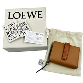 Loewe-Loewe Compact Zip Wallet in Brown-Brown