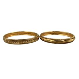 Chanel-Chanel Gold Double Bangle-Golden