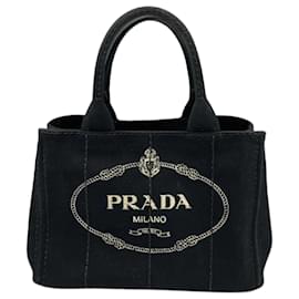 Prada-Prada Canapa Handbag in Black-Black