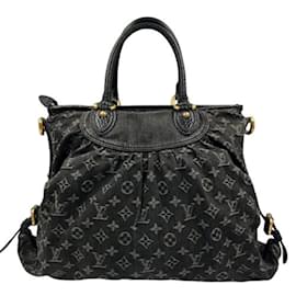Louis Vuitton-Louis Vuitton Monogram Denim Shoulder Bag Neo Cabii GM-Black