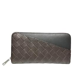 Bottega Veneta-Bottega Veneta Long Wallet-Brown,Black