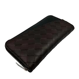 Bottega Veneta-Bottega Veneta Long Wallet-Brown,Black
