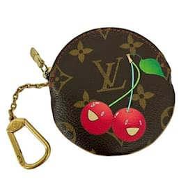 Louis Vuitton-Louis Vuitton Monogram Cherry Coin Purse-Brown,Monogram