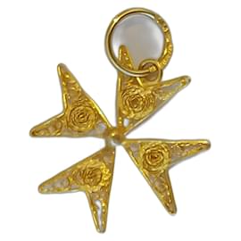Autre Marque Gold Maltese cross pendant from Amalfi Golden