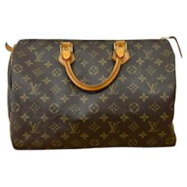 Louis Vuitton-Louis Vuitton Monogram M41524 Speedy 35 Handbag-Brown