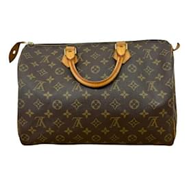 Louis Vuitton-Louis Vuitton Monogram M41524 Speedy 35 Handbag-Brown