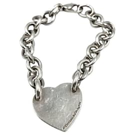 Tiffany & Co-Tiffany & Co. Sterling Silver Heart Charm Bracelet-Silvery