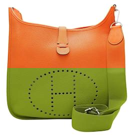 Hermès-Hermes Evelyn 3GM Shoulder Bag in Potiron-Orange