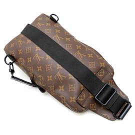 Louis Vuitton-Louis Vuitton Monogram Macassar Avenue Sling Bag-Brown,Black,Monogram