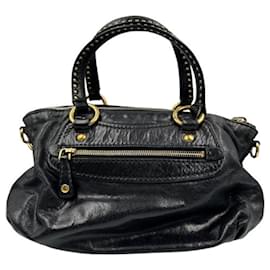 Miu Miu-Miu Miu Black Leather Shoulder Bag-Black
