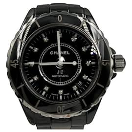 Chanel-Chanel J12 Diamond Index Watch for Women-Black