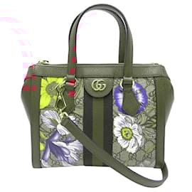 Gucci-Gucci GG Flora Ophidia Small Women's Tote Bag-Red,Multiple colors