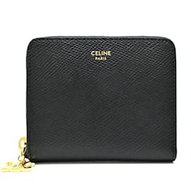 Céline-Celine Small Zip Wallet-Black