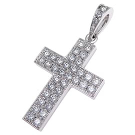 Cartier-Cartier Cross Diamond Pendant in 18K White Gold-Other