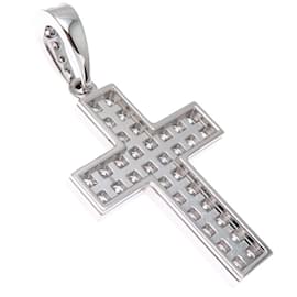 Cartier-Cartier Cross Diamond Pendant in 18K White Gold-Other