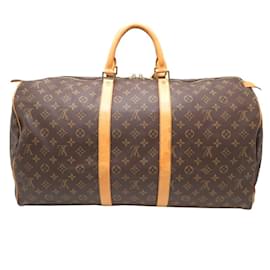 Louis Vuitton-Louis Vuitton Keepall 55 Boston Bag-Brown,Monogram