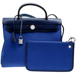 Hermès-Hermes U-stamped Airbag Zip PM Women's Shoulder Bag-Blue