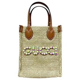 Gucci-Gucci Super Mini Straw Handbag-Beige