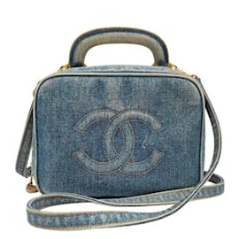Chanel-Chanel Denim Vanity Bag-Blue