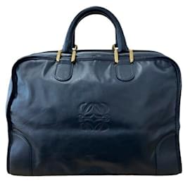 Loewe-Loewe Black Leather Boston Bag-Black
