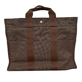 Hermès-Hermes Air Line MM Brown Tote Bag-Brown
