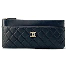 Chanel-Chanel Black Lambskin Clutch Bag-Black
