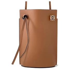 Loewe-Loewe Dice Pocket Leather Shoulder Bag-Brown