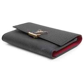 Louis Vuitton-Louis Vuitton Tri-fold Wallet in Taurillon Leather-Black,Pink
