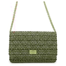 Chanel-Chanel 2.55 Tweed Chain Wallet-Red