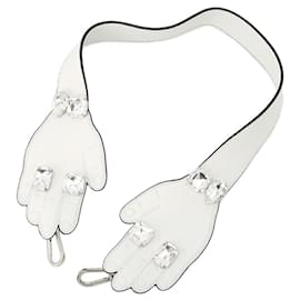 Loewe-Loewe White Leather Shoulder Strap Bag-White