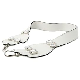 Loewe-Loewe White Leather Shoulder Strap Bag-White